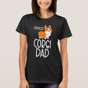 Proud Corgi Dad Pembroke Welsh Corgi Dad T-Shirt