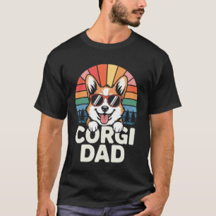 Proud Corgi Dad Pet Owner Humour Dog Lovers Men Co T-Shirt