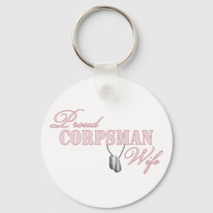 Proud Corpsman Wife Key Ring
