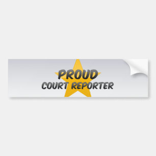 Proud Court Reporter Bumper Sticker