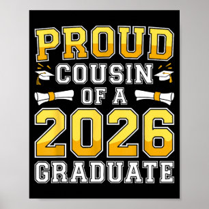 Proud Cousin 2026 Graduate Class Illustration Poster