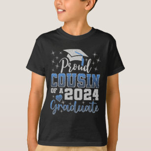 Proud Cousin Of 2024 Graduate Awesome Family Colle T-Shirt