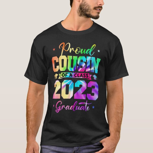 Proud Cousin of a 2023 Graduate Senior 23 Family T T-Shirt (Front)
