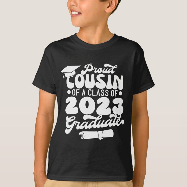 Proud COUSIN of a Class of 2023 Graduate Retro  T-Shirt (Front)