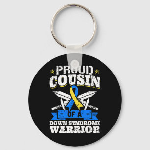 Proud Cousin Of A Down Syndrome Warrior Down's Tri Key Ring