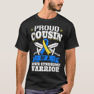 Proud Cousin Of A Down Syndrome Warrior Down's Tri T-Shirt