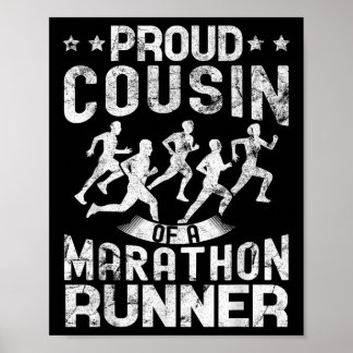 Proud Cousin Of A Marathon Runner Cousin Gifts Dis Poster