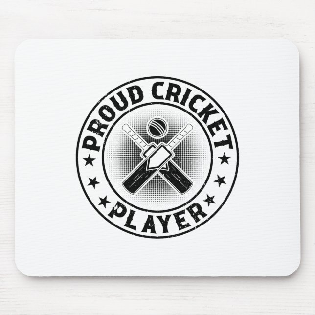 Proud Cricket Player - Cricketing Cricket Player  Mouse Mat (Front)