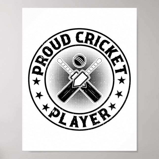 Proud Cricket Player - Cricketing Cricket Player  Poster (Front)