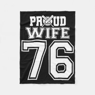 Proud Cricket Wife Number 76 Fleece Blanket