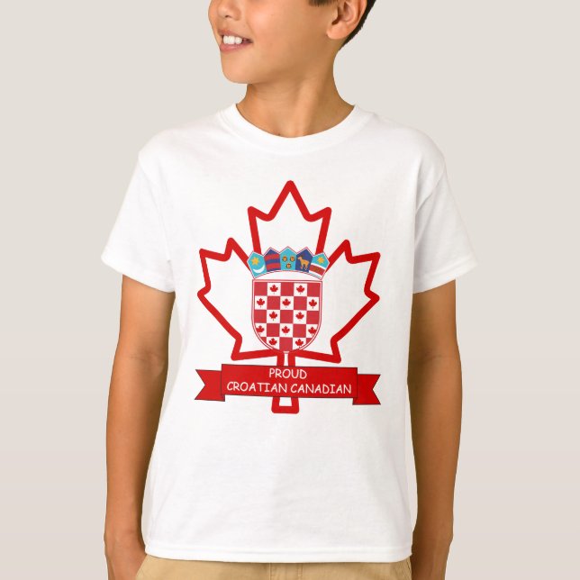 PROUD CROATIAN CANADIAN T-Shirt (Front)