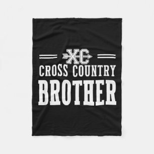 Proud Cross Country Brother Team Love Srit Cc Sibl Fleece Blanket