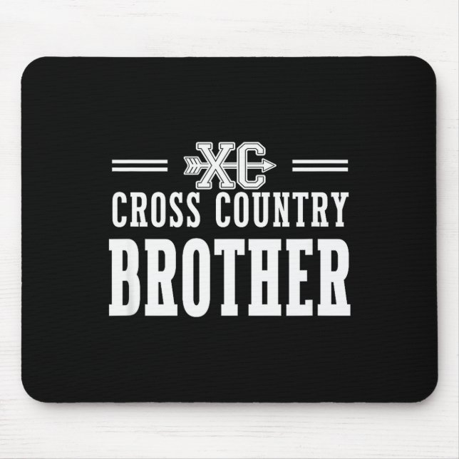 Proud Cross Country Brother Team Love Srit Cc Sibl Mouse Mat (Front)