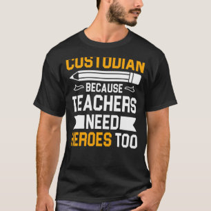 Proud Custodian Squad Back to School Cleaning Staf T-Shirt