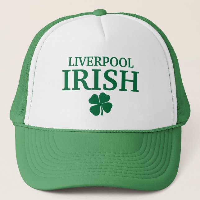 Proud Custom Liverpool Irish City T-Shirt Trucker Hat (Front)