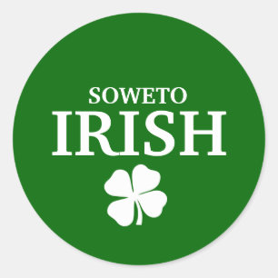 Proud Custom Soweto Irish City T-Shirt Classic Round Sticker