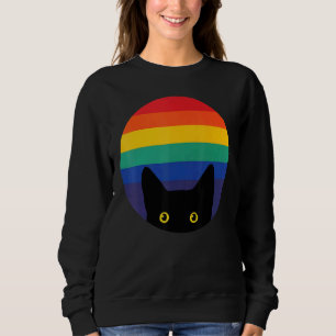 Proud Cute Cat Pride Lgbt Transgender Flag Heart G Sweatshirt