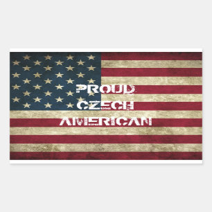 Proud Czech American Sticker