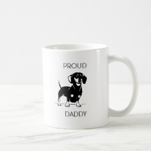 Proud dachshund dad illustrated wiener mug