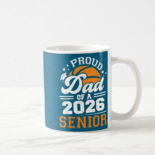Proud Dad 2026 Senior Basketball Graphic Art Coffee Mug