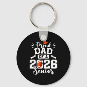 Proud Dad 2026 Senior Football Key Ring