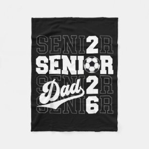 Proud Dad 2026 Senior Graduate Graphic Art Fleece Blanket