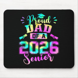 Proud Dad 2026 Senior Graduation Diploma Learning Mouse Mat