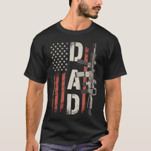 Proud Dad American Flag Father'S Day T-Shirt