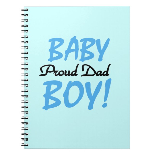 Proud Dad Baby Boy Gifts Notebook (Front)