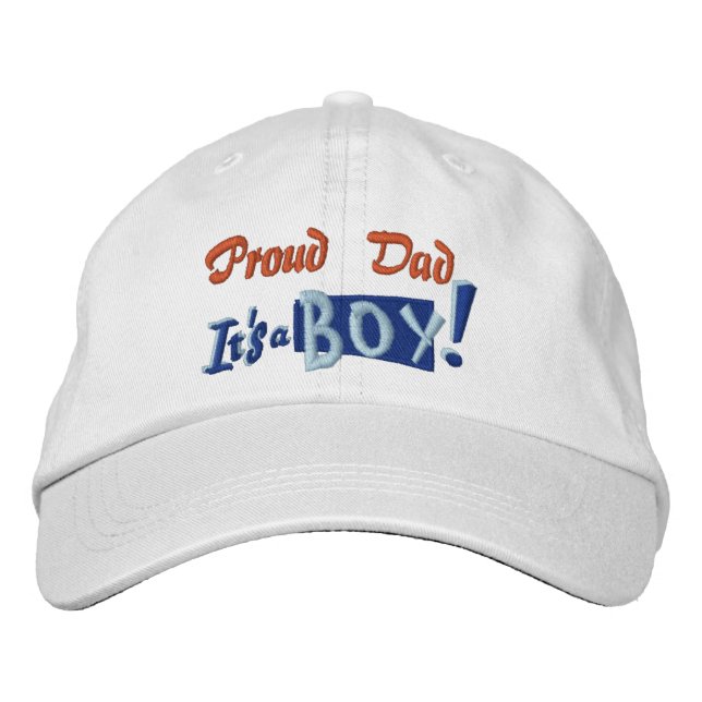Proud Dad - Boy Embroidered Hat (Front)