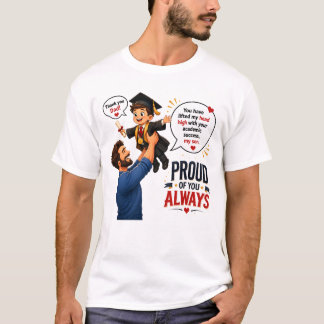 Proud Dad Celebrating Son's Academic Graduation T-Shirt