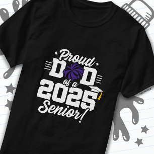 Proud Dad Cheerleader Class of 2025 Cheer Senior T-Shirt