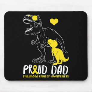 Proud Dad Childhood Cancer Awareness Dinosaur Dadd Mouse Mat