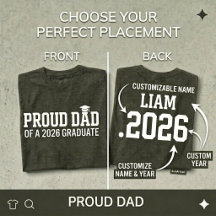 PROUD DAD • Class of 2026 Personalised Graduation