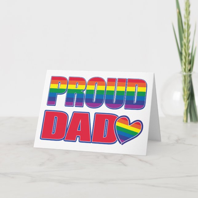 Proud Dad - Gay Pride Card (Front)