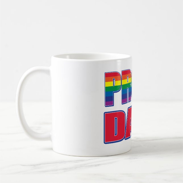 Proud Dad - Gay Pride Coffee Mug (Left)