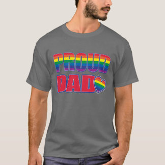 Proud Dad - Gay Pride Rainbow Flag T-Shirt