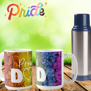 Proud Dad Gay Pride Rainbow Floral Flag Mug