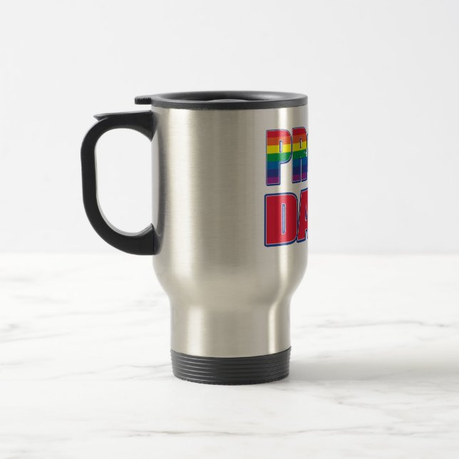 Proud Dad - Gay Pride Travel Mug (Left)