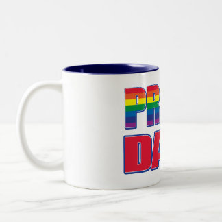 Proud Dad - Gay Pride Two-Tone Coffee Mug