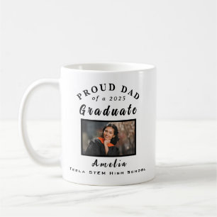 Proud Dad Graduation 2025 Custom Photo Gift  Coffee Mug