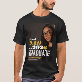 Proud Dad Graduation Photo T-Shirt – Modern Chic