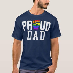 Proud Dad LGBT Gay Pride Month Lesbian Unise Mens T-Shirt