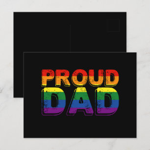 Proud Dad LGBT Parent Gay Pride Dad Postcard