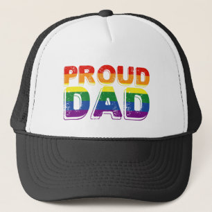 Proud Dad LGBT Parent Gay Pride Dad Trucker Hat
