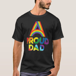 Proud Dad Lgbt Pride Gay Lesbian Rainbow Colourful T-Shirt