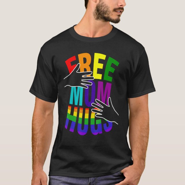 Proud Dad Lgbtq  Lgbt Pride Awareness Month Free H T-Shirt (Front)