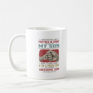 Proud Dad Mug - My Son is My Best Partner in Crime