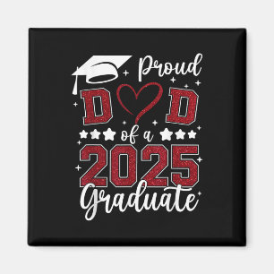 Proud Dad Of 2025 Senior Graduate Matching Family Magnet