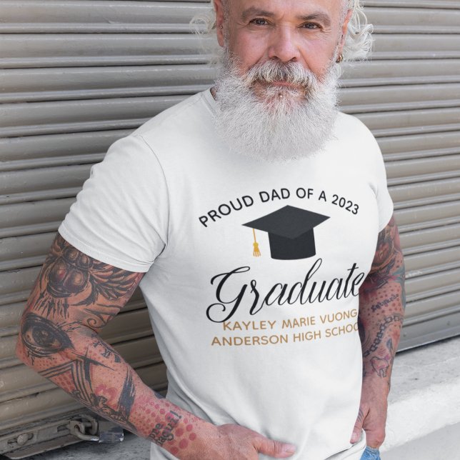Proud Dad of 2026 Graduate Custom Graduation T-Shirt (Creator Uploaded)